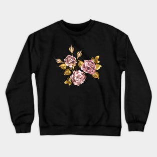 Small bouquet of pink gold roses Crewneck Sweatshirt